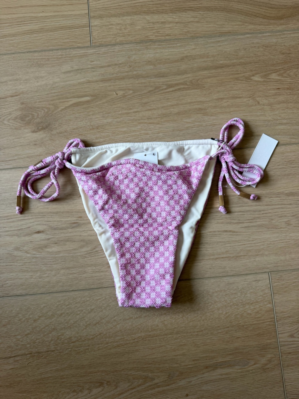 New Juillet Gemma String Bikini Bottom In Laurel Rose Pink